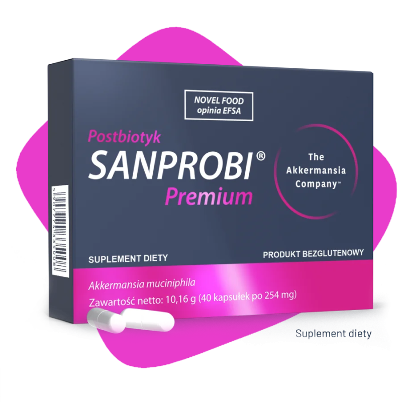 SANPROBI Premium – The Akkermansia Company 40 kaps.